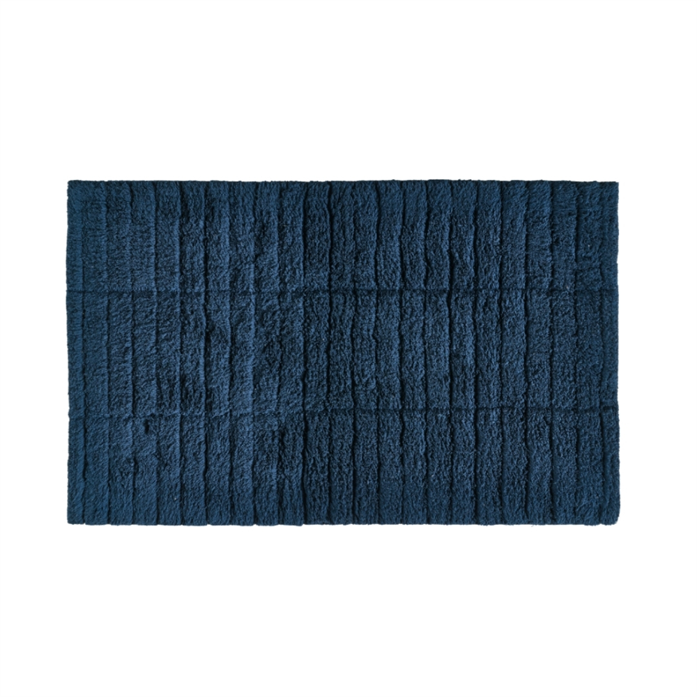 Fayans Banyo Paspası Koyu Mavi %100 Pamuk 50x80 cm - Zone Denmark