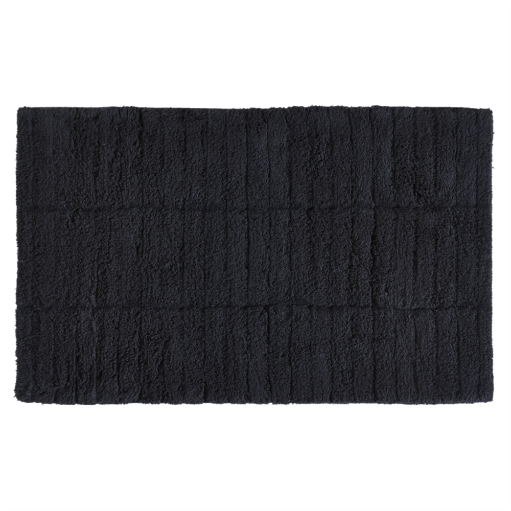 Fayans Banyo Paspası Siyah %100 Pamuk 50x80 cm - Zone Denmark