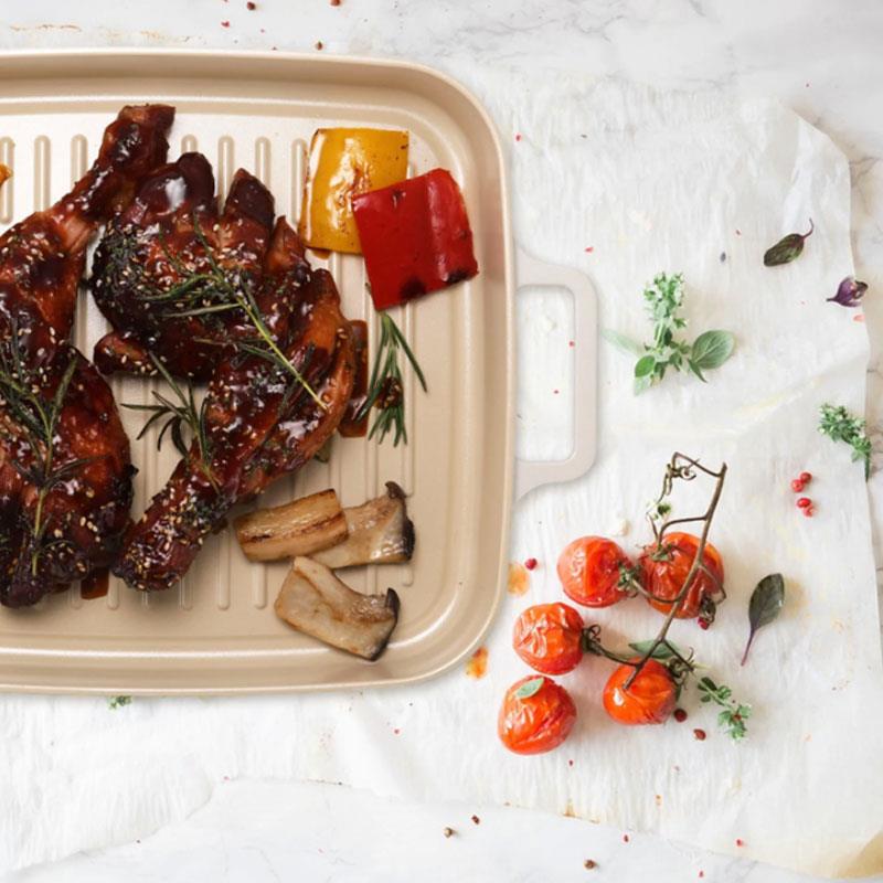 Fika Dikdörtgen Alüminyum Grill Tava 28 cm - NEOFLAM