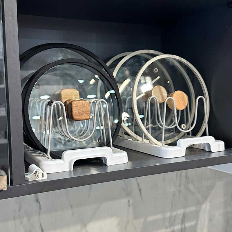 Fin Dolap Içi Tencere Kapak Tutucu-Beyaz - Primanova