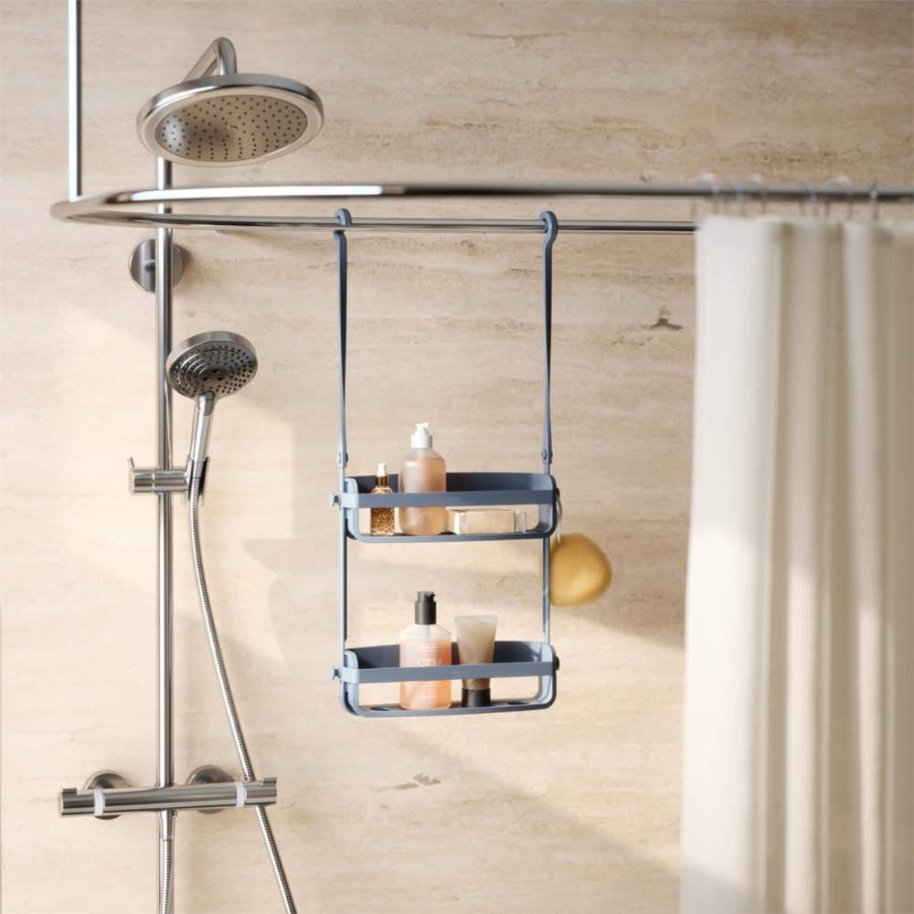 Flex Duş Rafı Gri Mavi 66x33x9.9 cm - Umbra