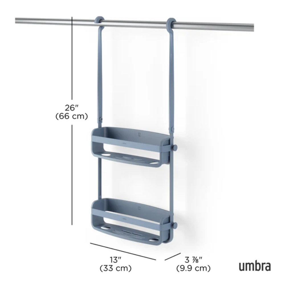 Flex Duş Rafı Gri Mavi 66x33x9.9 cm - Umbra