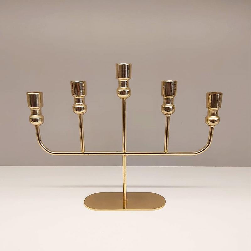 Hera 5'li D.Ayaklı Mumluk Gold - Hera