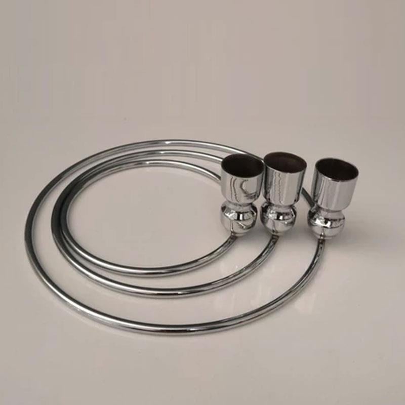 H&R Bilezik Model 3'lü Yatay Mumluk Gümüş - Hera