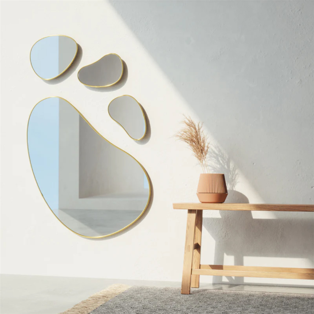 Hubba 3'Lü Set Gold Çerçeveli Ayna - Umbra
