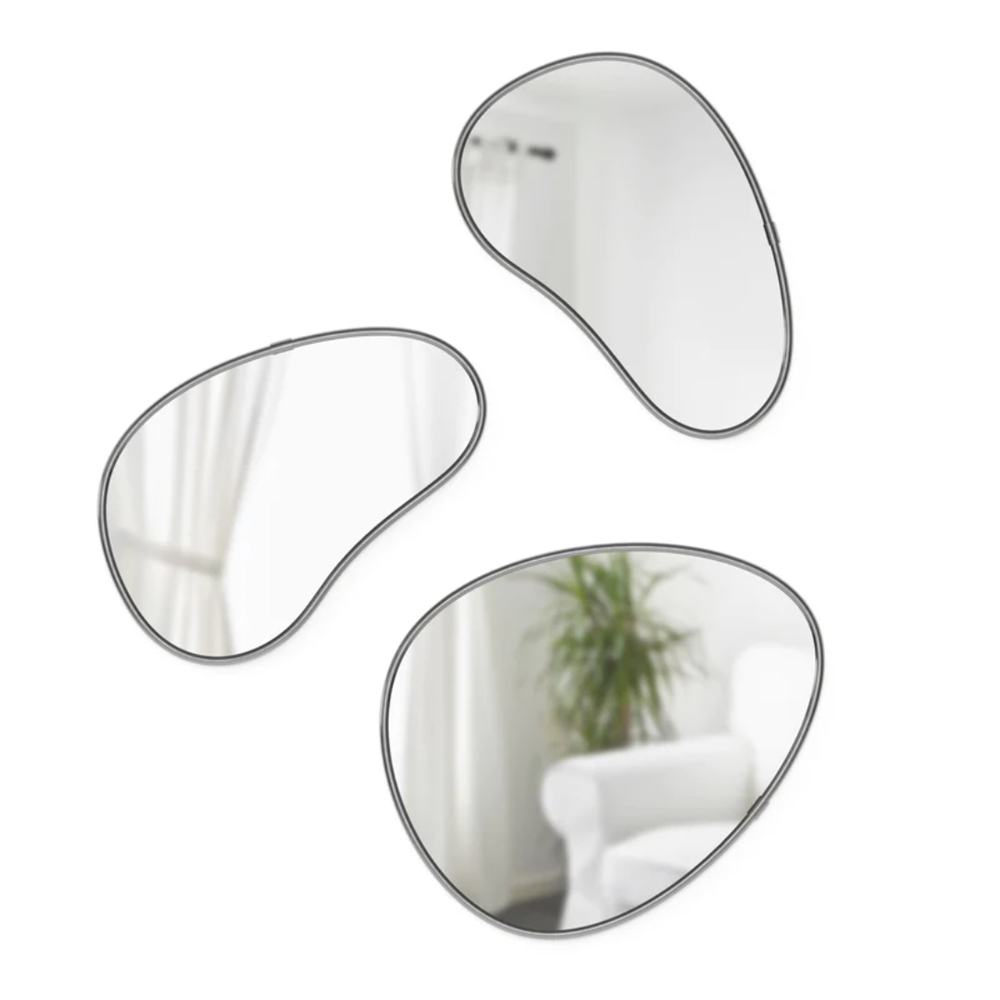 Hubba 3'Lü Set Metal Çerçeveli Ayna - Umbra