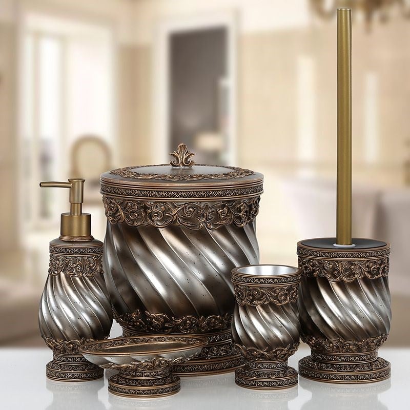İrya Queen 5 Parça Banyo Seti Bronz