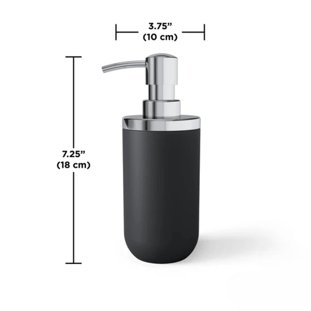 Junip Sıvı Sabunluk Krom/Siyah Renk 380 ml - Umbra
