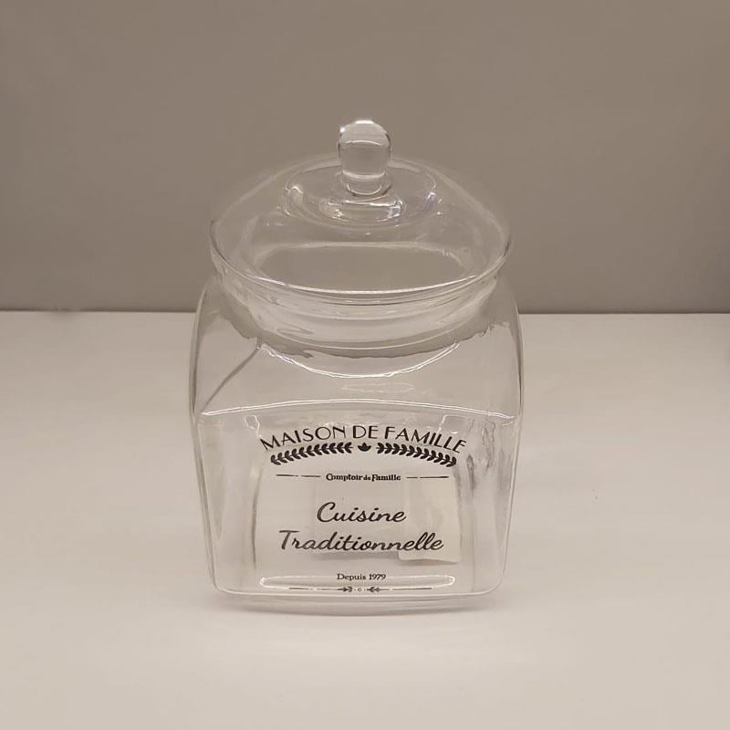 Kapaklı Cam Saklama Kabı 18 cm - The Mia