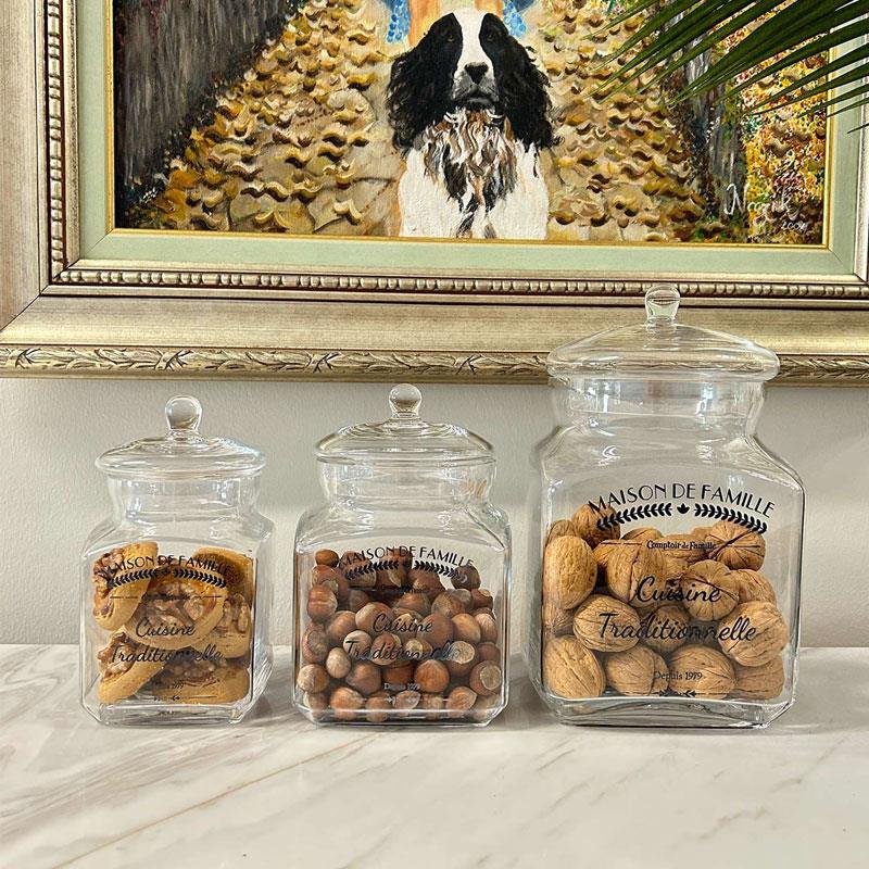 Kapaklı Cam Saklama Kabı 18 cm - The Mia