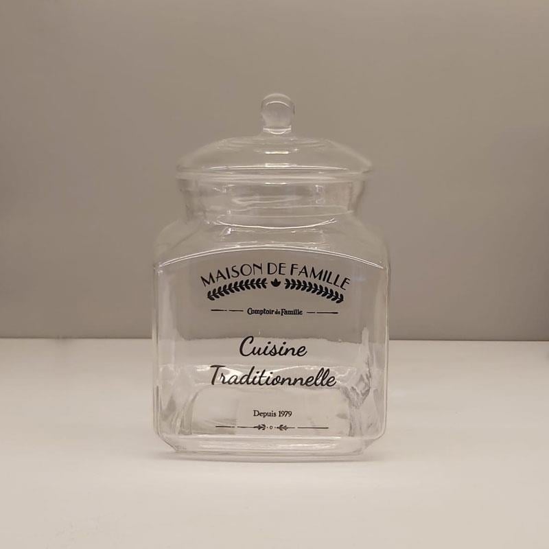 Kapaklı Cam Saklama Kabı 18 cm - The Mia