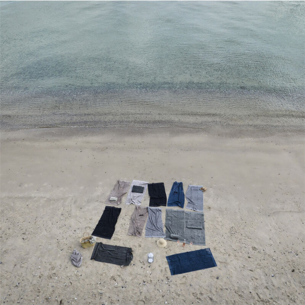 Klasik Banyo/Plaj Havlusu Soft Gri %100 Pamuk 70x140 cm - Zone Denmark