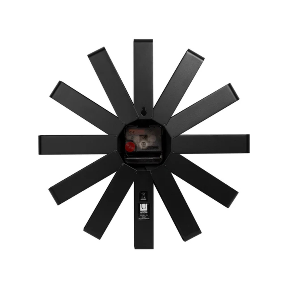 Kurdele Duvar Saati Siyah Çap: 31 cm - Umbra