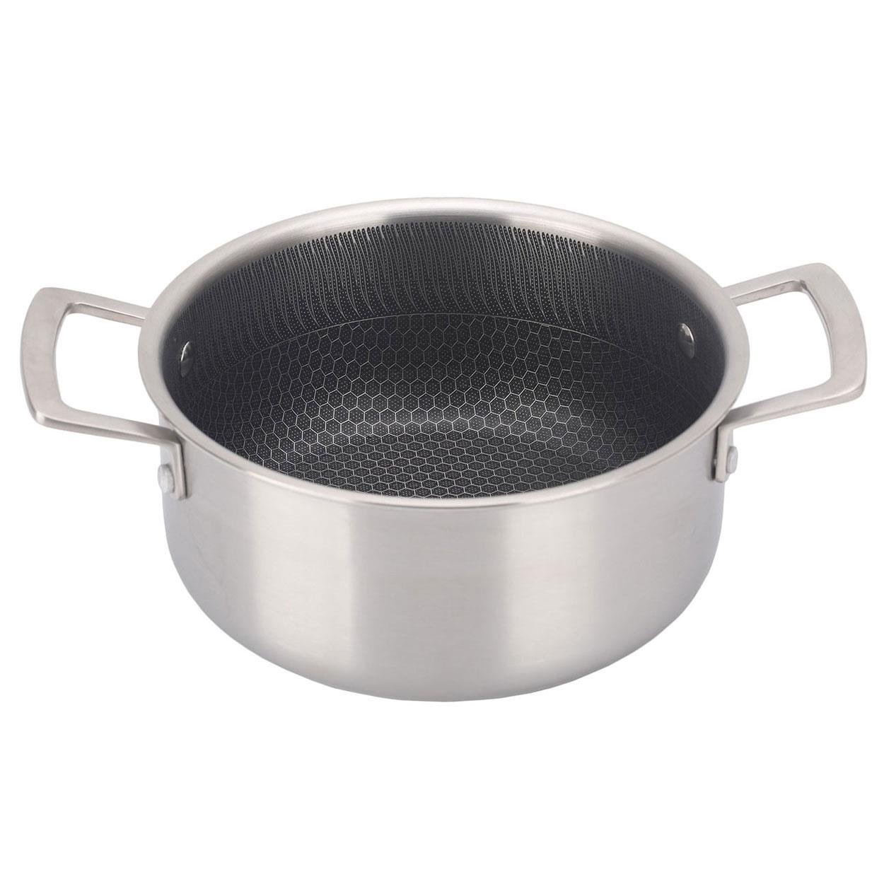 Maxx Doria Steel Fusion Çelik Tencere - Hexawave Thermal Grid İç Yüzey Detayı