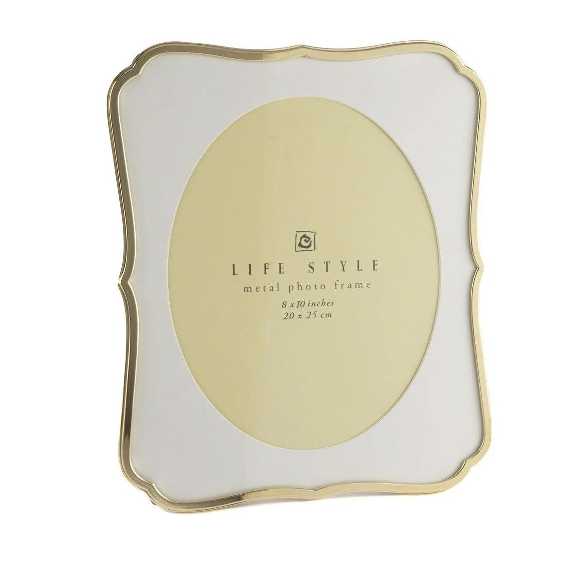 Mikasa Moor Gold Metal Ornate Kenarlı Yuvarlak Kesimli Fotoğraf Çerçevesi 20x25 cm