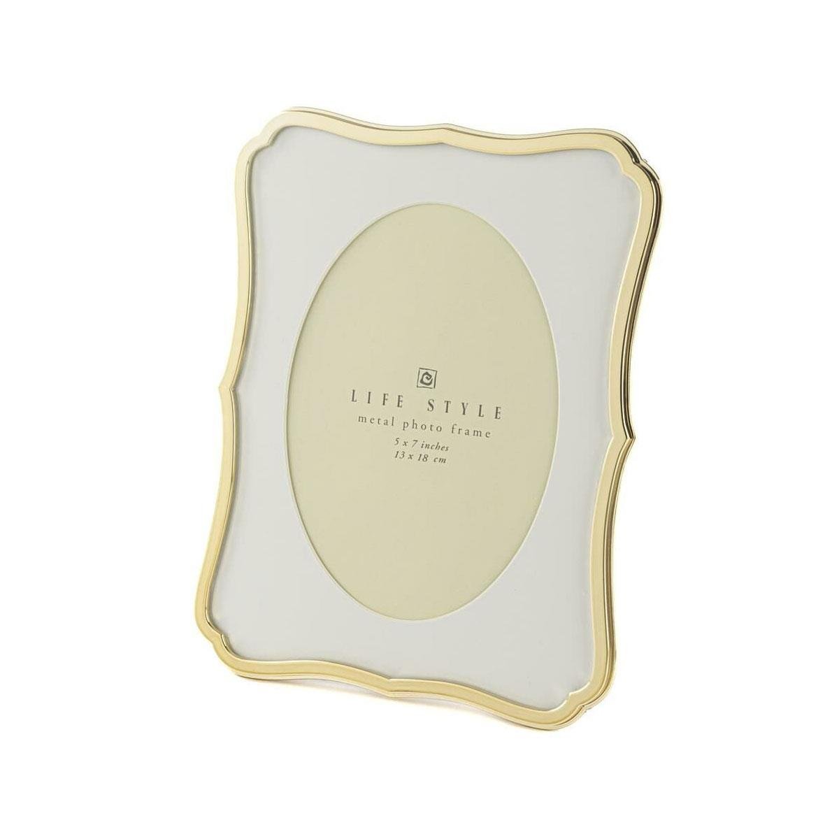 Mikasa Moor Oymalı Gold Metal Çerçeve 13x18cm - Oval İç Kesimli Fotoğraf Alanı