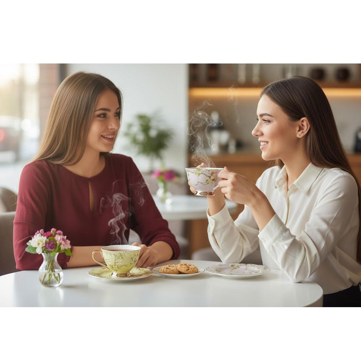 Mikasa Moor Vernal Çay Fincanları ile Sohbet Eden İki Kadın, Yaşam Alanı