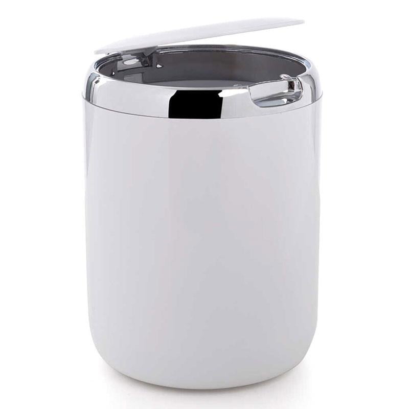 Pasifik 3 Lt. Çöp Kovası Plastik Kapaklı Beyaz - Primanova