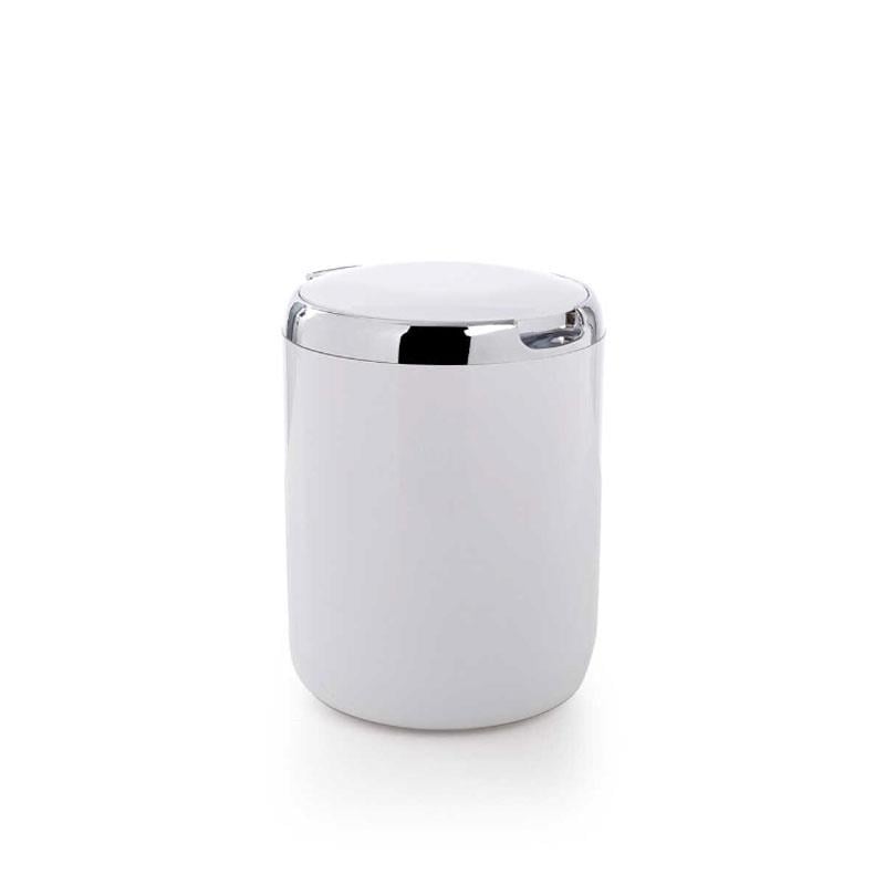 Pasifik 3 Lt. Çöp Kovası Plastik Kapaklı Beyaz - Primanova
