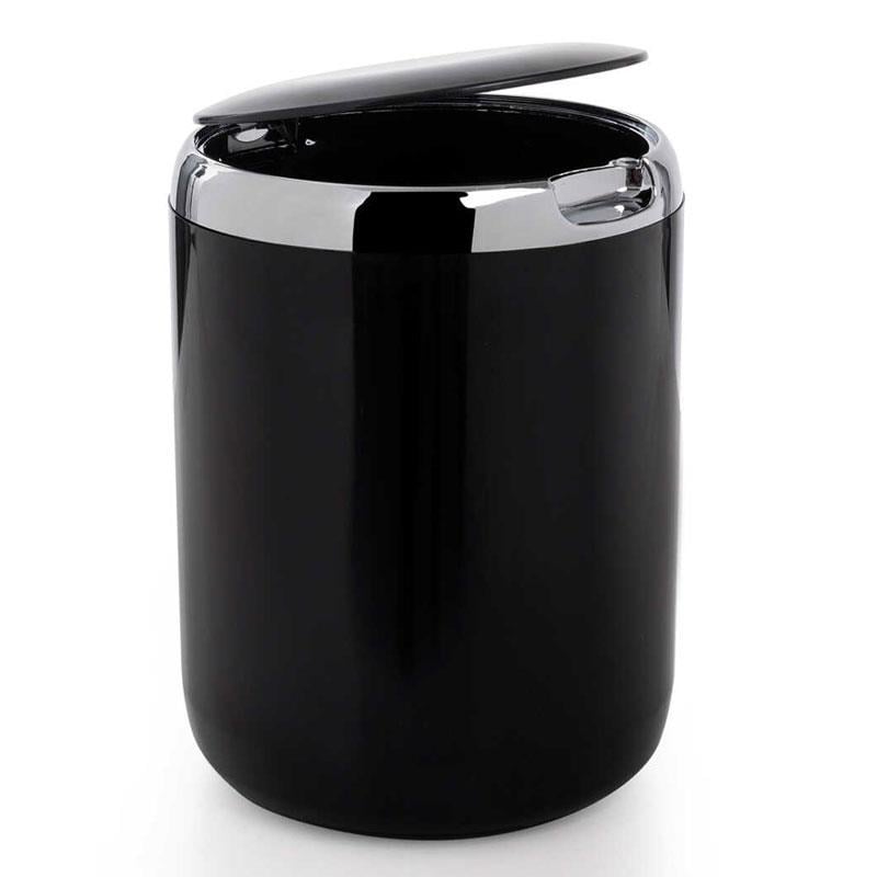 Pasifik 3 Lt. Çöp Kovası Plastik Kapaklı Siyah - Primanova