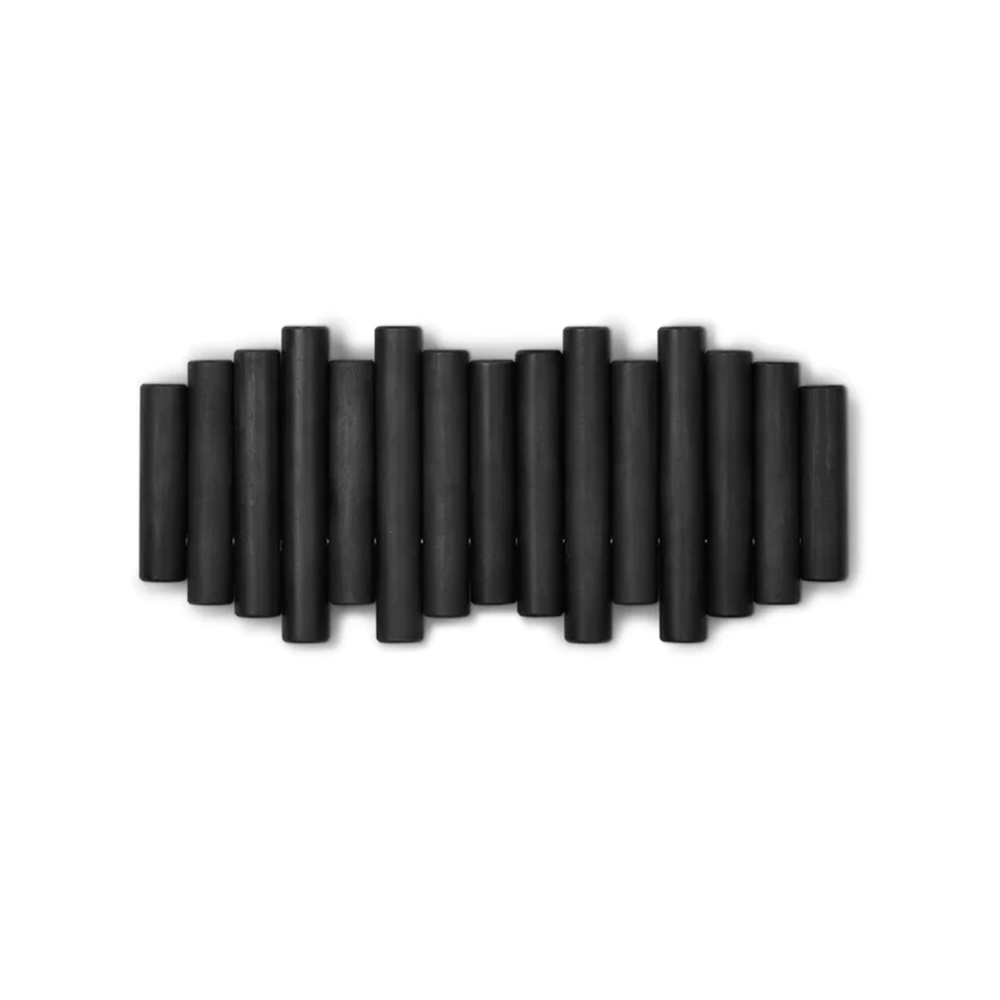 Picket Duvara Monte 5'Li Askılık Siyah Renk 38x17x4 cm - Umbra