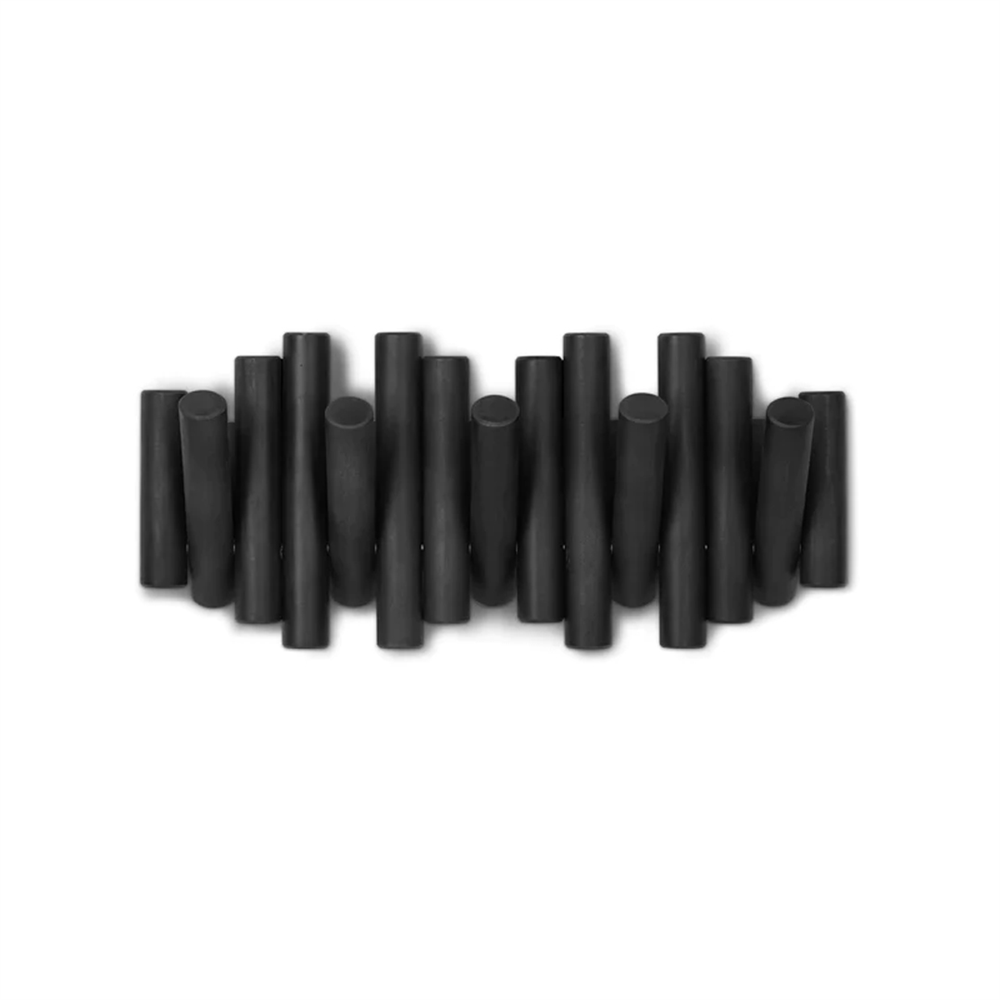 Picket Duvara Monte 5'Li Askılık Siyah Renk 38x17x4 cm - Umbra