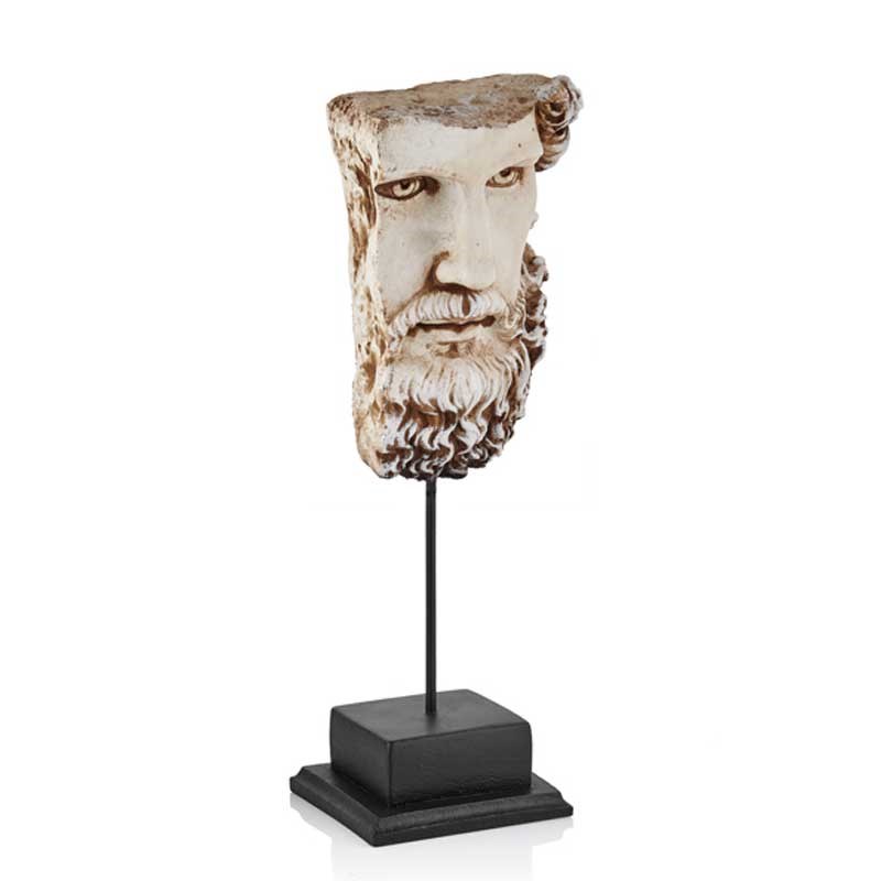 Poseidon Büst 15 x 53 cm - Seta Bianca