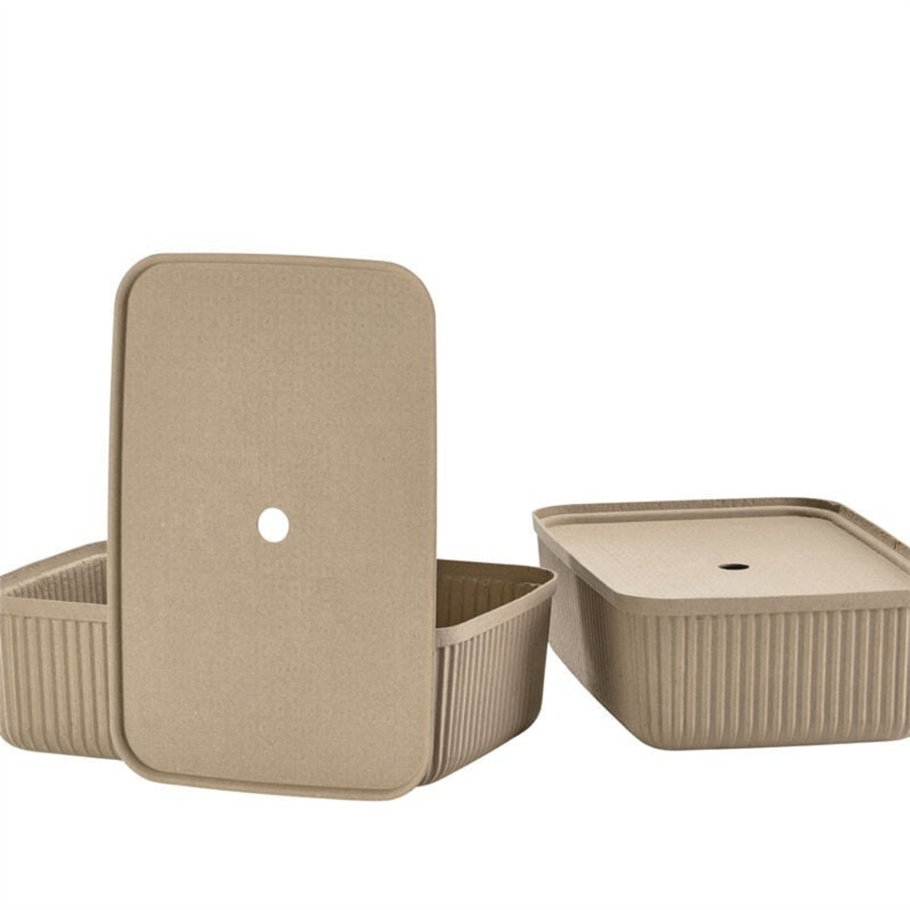Pulp 2'Li Saklama Kutusu 17 L Çamur Rengi 48 x 32 x 15 cm - Zone Denmark
