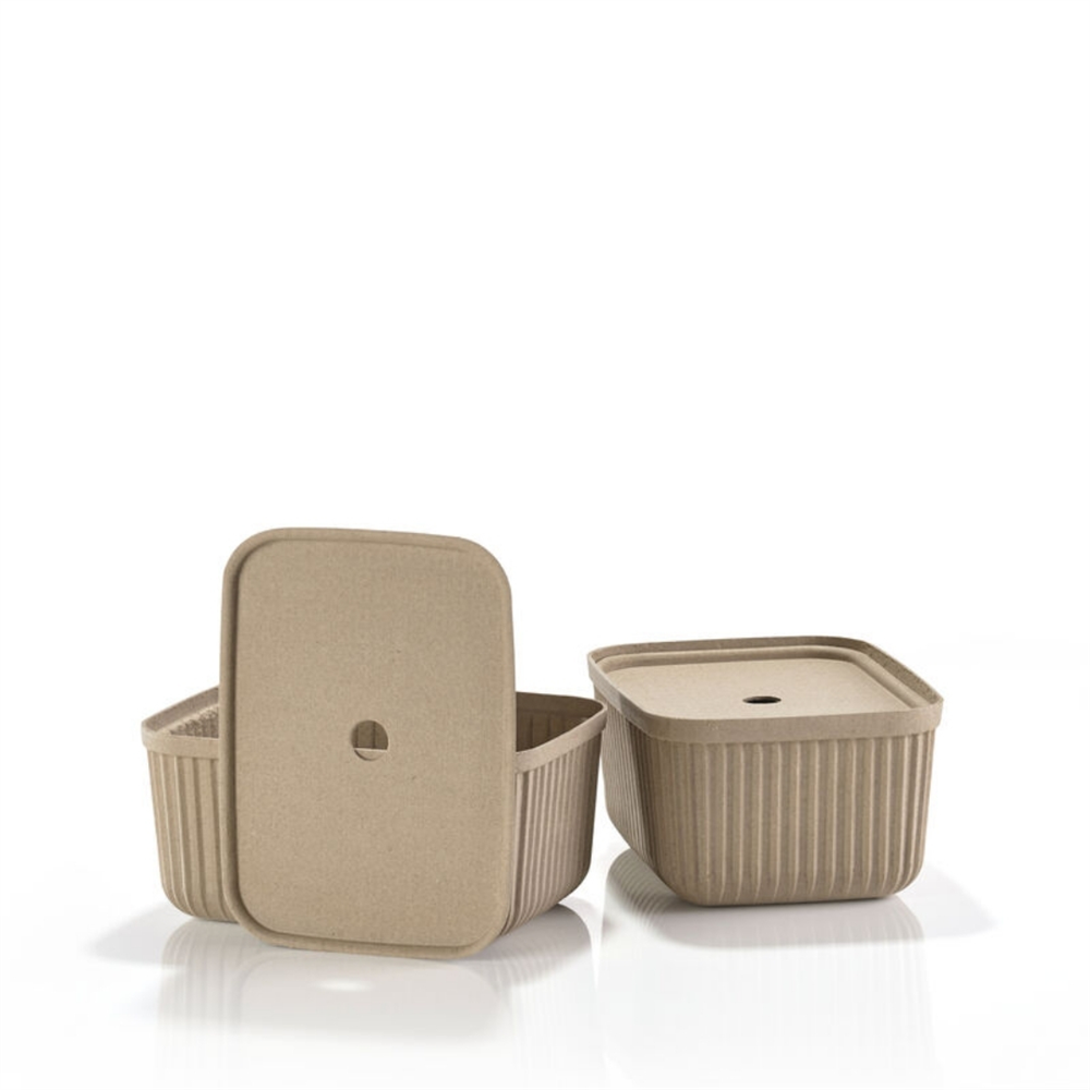 Pulp 2'Li Saklama Kutusu 7,7 L Çamur Rengi 32 x 23 x 15 cm - Zone Denmark