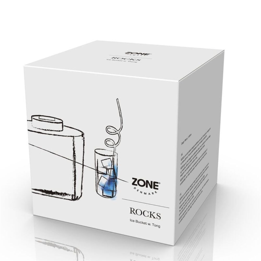 Rocks Buz Kovası Cilalı Paslanmaz Çelik 1000 ml - Çap:13 cm - Zone Denmark