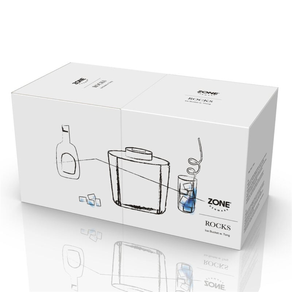 Rocks Buz Kovası Cilalı Paslanmaz Çelik 1000 ml - Çap:13 cm - Zone Denmark