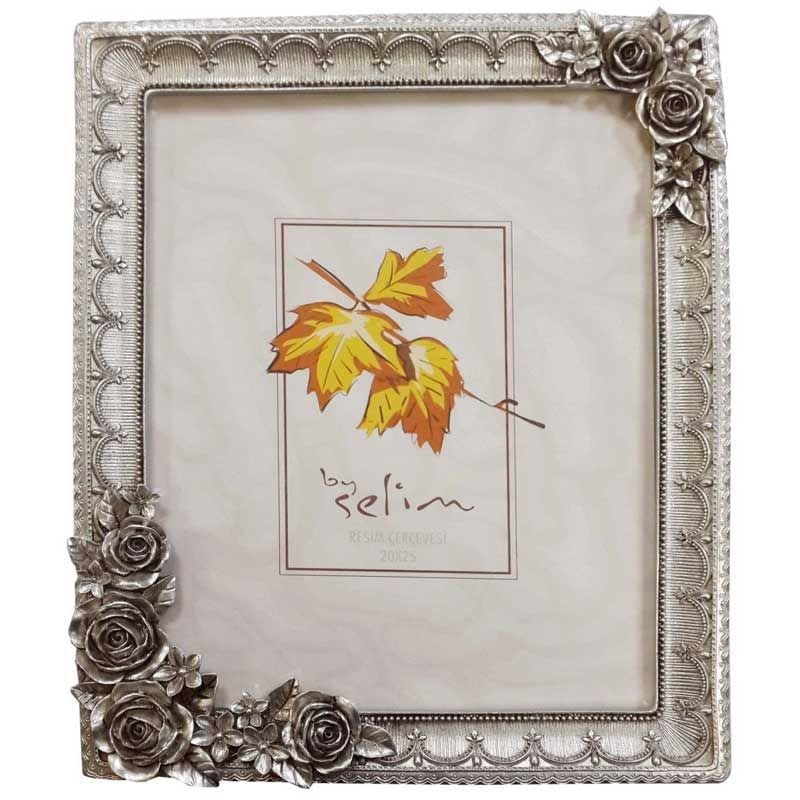 Rose Çerçeve Gümüş 20 x 25 cm
