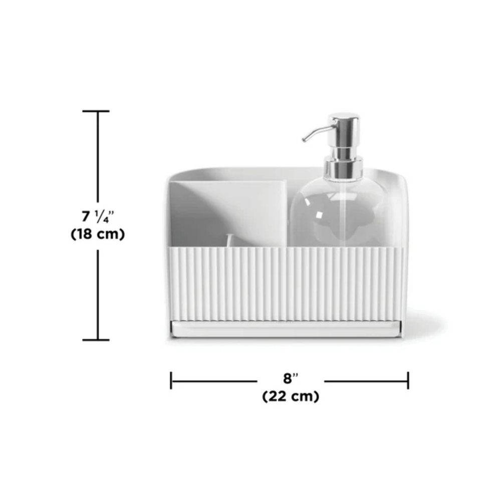 Sabun Pompalı Sling Lavabo Rafı Beyaz Renk 22x18 cm - Umbra