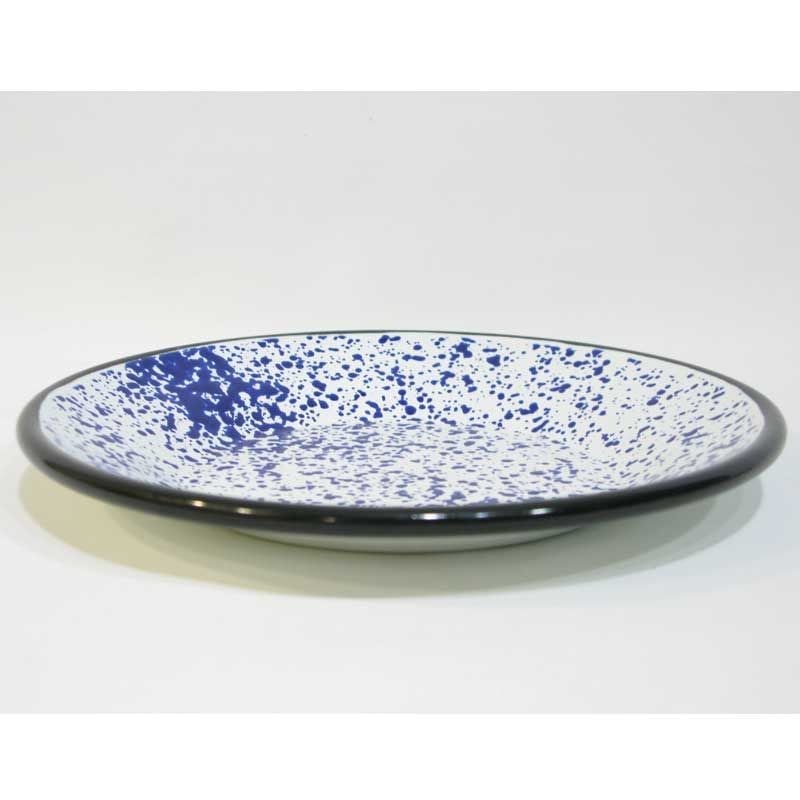 Serpme Desen Pasta Tabağı 21 cm Lacivert