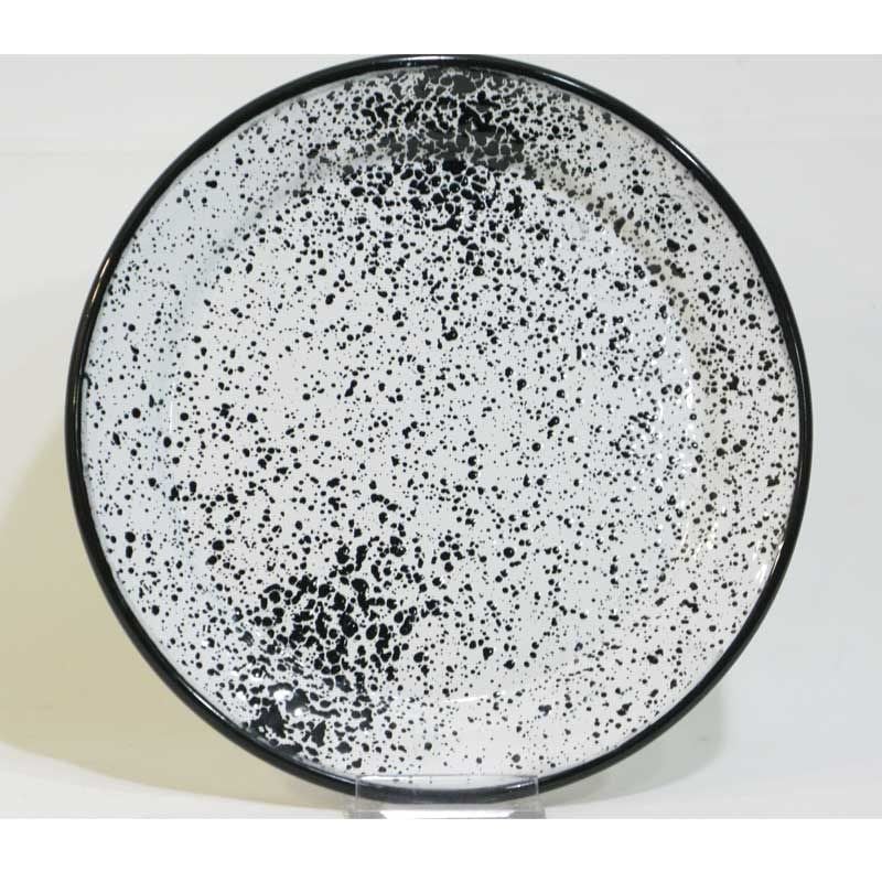 Serpme Desen Servis Tabağı 26 cm Siyah