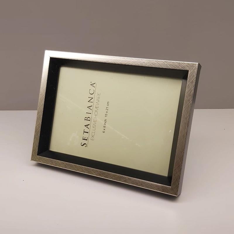 Seta Bianca Art Deco 13 x 18 cm Çerçeve Gümüş - Seta Bianca