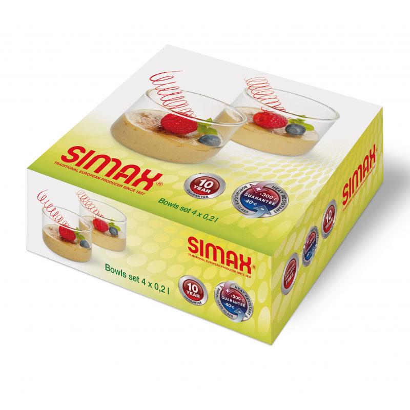 Simax 5462 4'lü Mini Kase 0,20 L - Simax