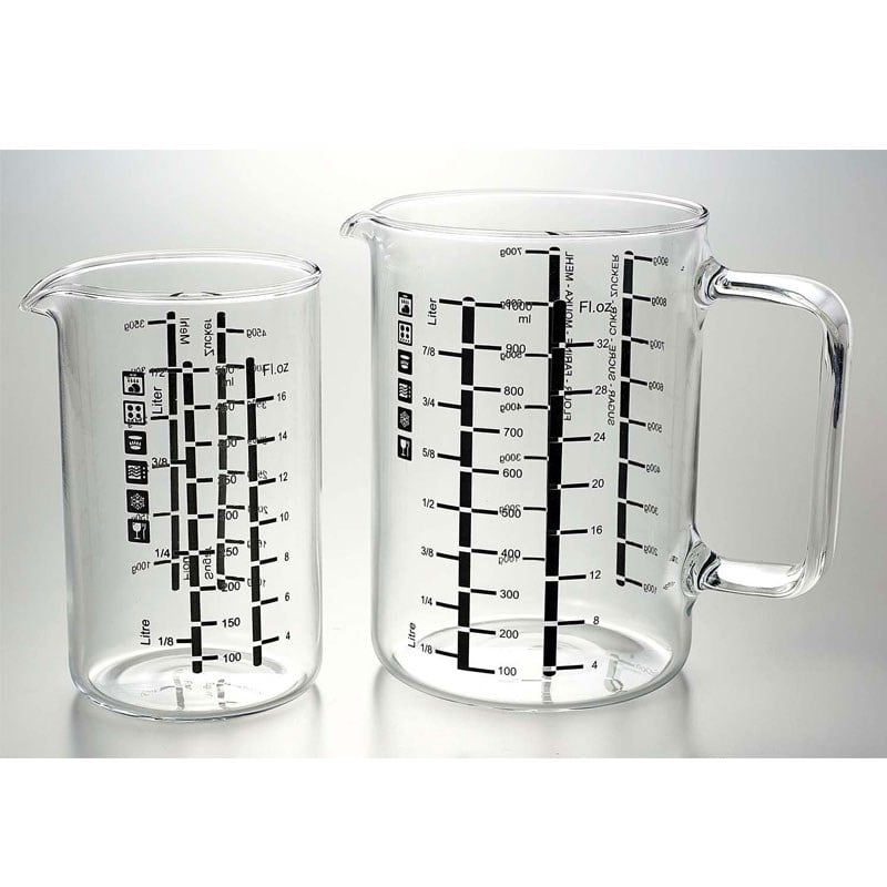 Simax Borosilikat Isıya Dayanıklı Cam 2'li Ölçek Seti Kabı - Simax