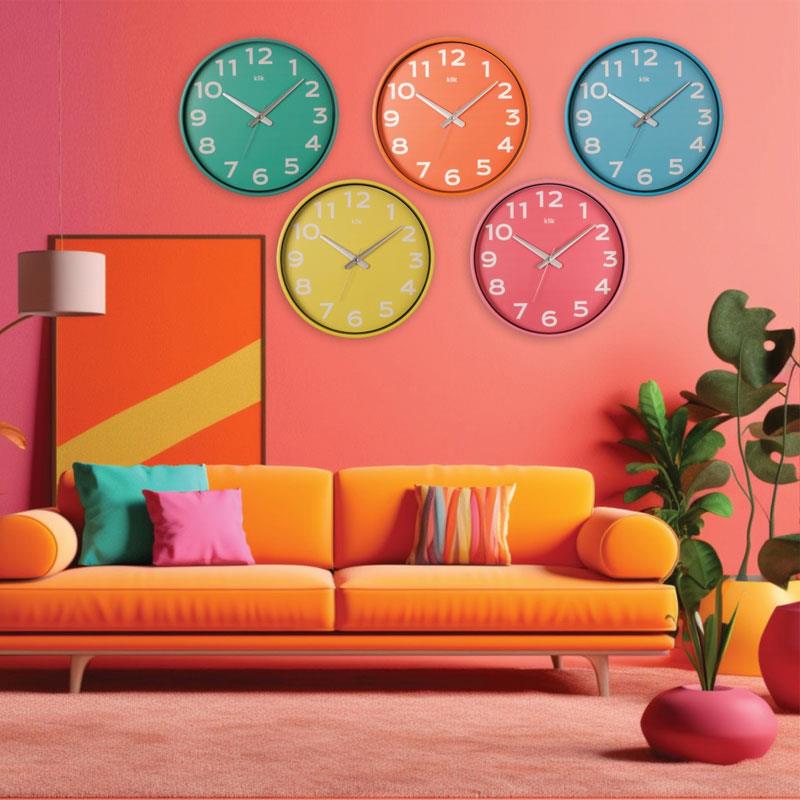 camlıca-home-simplex-joy-yuvarlak-duvar-saati-turuncu