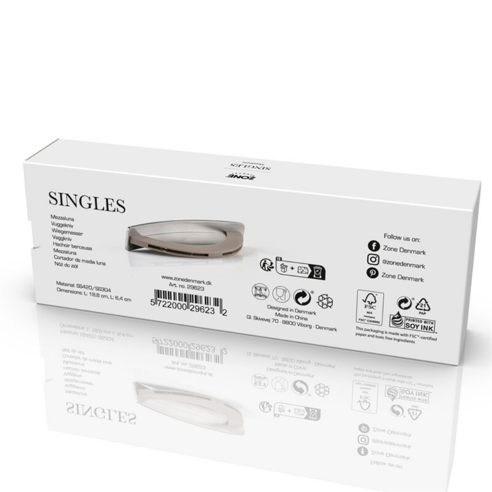 Singles Çelik Mezzaluna 6.40x18.80 cm - Zone Denmark