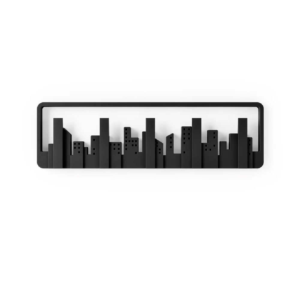 Skyline 5'Li Duvar Kancası Siyah Renk - Umbra