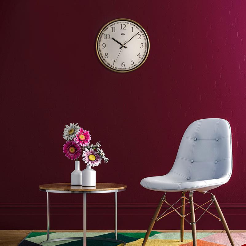 Slim Duvar Saati Gold - Regal