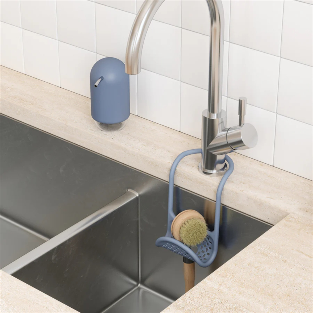 Sling Esnek Lavabo Taşıyıcısı Gri Mavi 26 x 11 x 0,8 cm - Umbra
