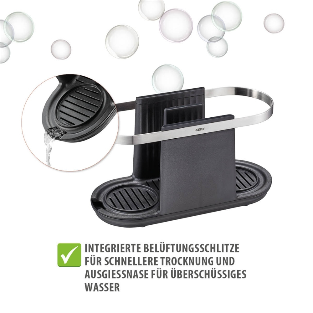 Smartlıne Lavabo Düzenleyici Paslanmaz Çelik/Plastik 24x10x13 cm - Gefu