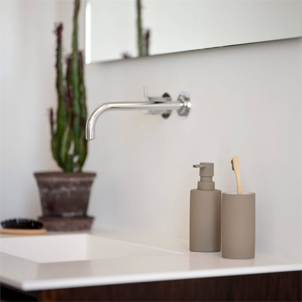 Solo Diş Fırçası Kupası Taupe 12,2 cm - Çap:6 cm - Zone Denmark