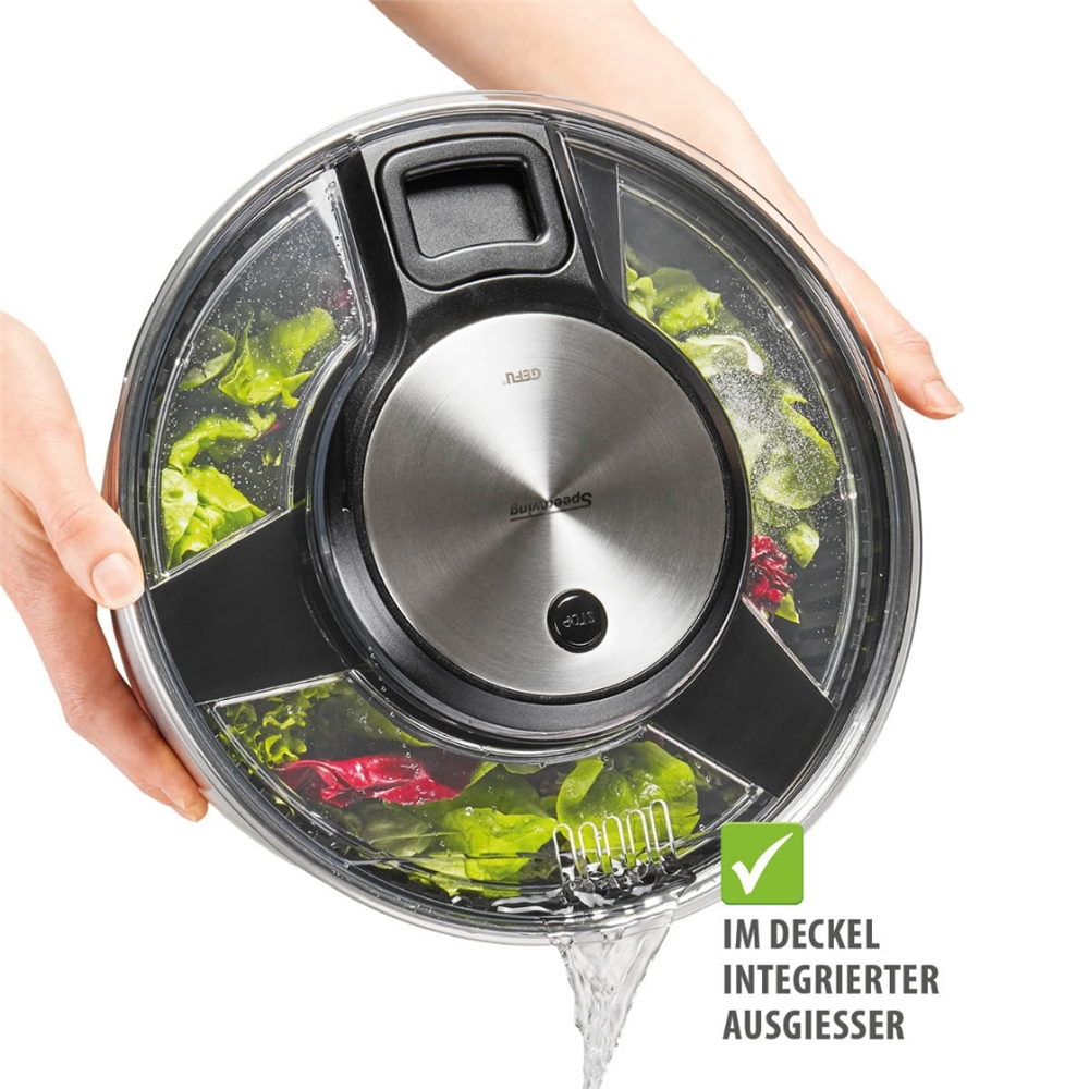 Speedwıng Salata Kurutucusu Paslanmaz Çelik Kaseli 5 L - Gefu