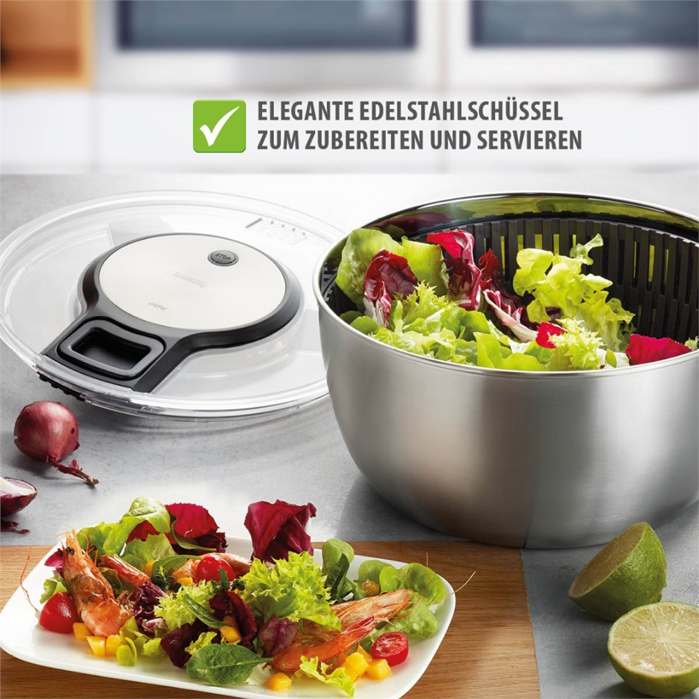 Speedwıng Salata Kurutucusu Paslanmaz Çelik Kaseli 5 L - Gefu