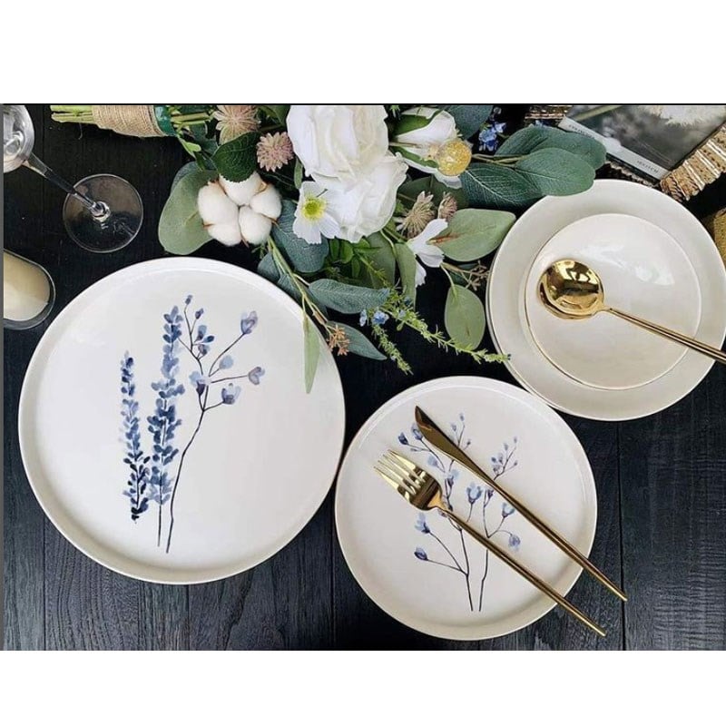Spring Branch Bone China 24 Parça Yemek Takımı - Roy King