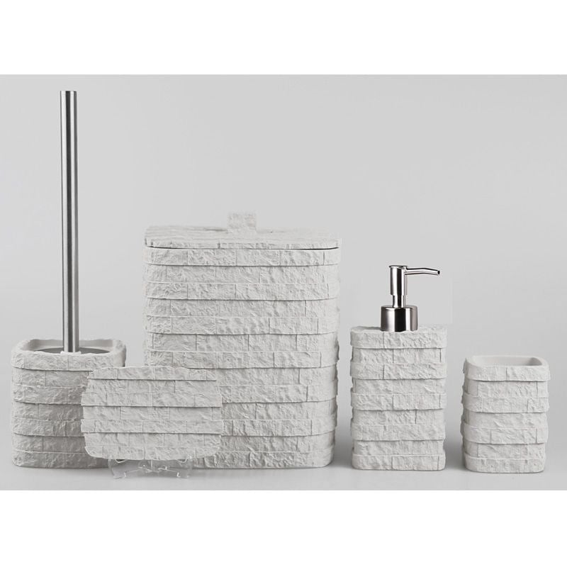 Stone 5 Parça Banyo Seti Beyaz