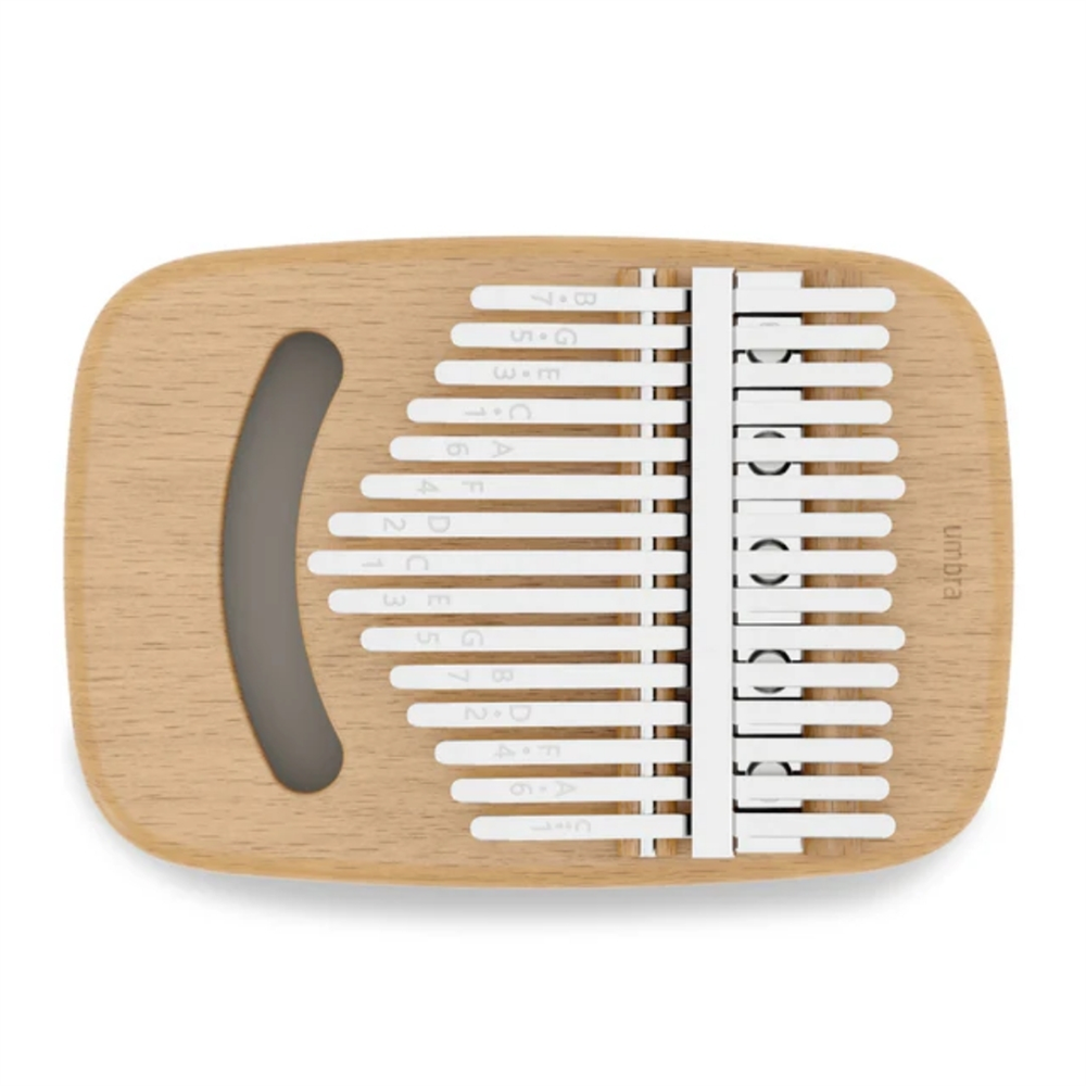 Strumba Kalimba Müzik Aleti Beyaz/Doğal 16x11x6 cm - Umbra